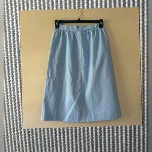 Inner Visions Skirt size 12 Midi Casual Front Button  Striped Cotton Blend